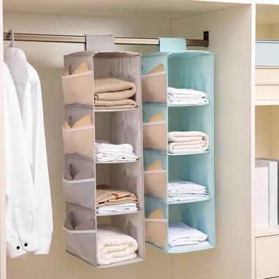 Hängende BH-Organizer-Tasche mit 4-lagiger Oxford-Stoffaufbewahrung für Unterwäsche und Socken, faltbarer Schrank-Organizer