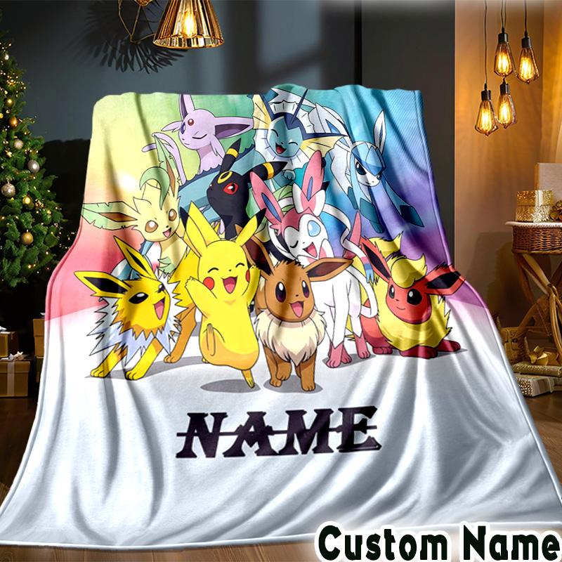 Custom Name Pika Blanket Bedding Blanket Picnic Blanket for Women Men, Throw Blankets for Couch Bed, Christmas and Halloween gifts