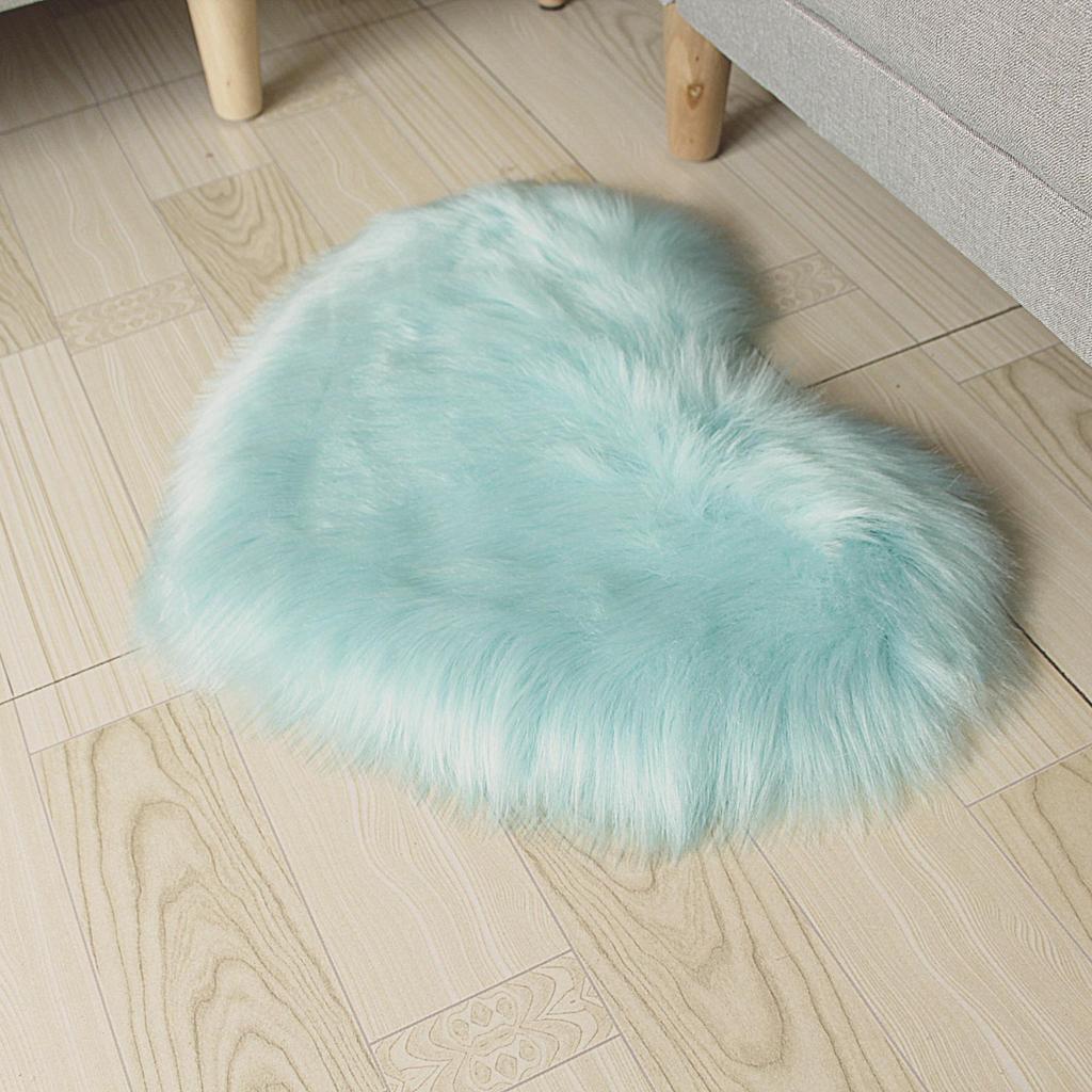 Spot Love Faux Wool Rug, Mattress Blanket, Sofa Cushion, Plush Foot Pad for Living Room, Coffee Table, or Bedroom