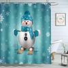 Purple Blue Spider Shower Curtain 72X72 Inch Bat Halloween Bathroom Curtains Set Home Waterproof Polyester Fabric With Hooks