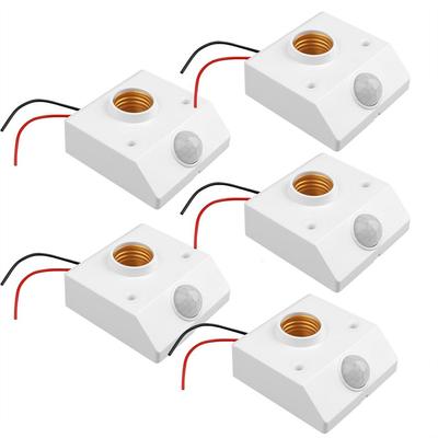 E27 PIR Sensor de movimento Base de lâmpada IR Interruptor de sensor infravermelho Sensor de corpo humano ON / OFF Suporte de luz LED Economia de energia Economize eletricidade
