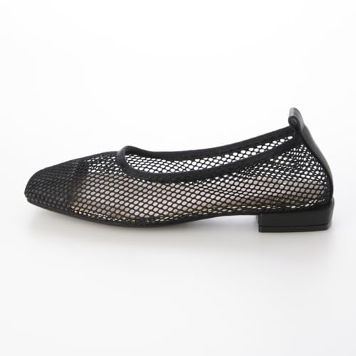 Carino CATT42088 Women's Ballet Flats, Black, Size 23.0 cm