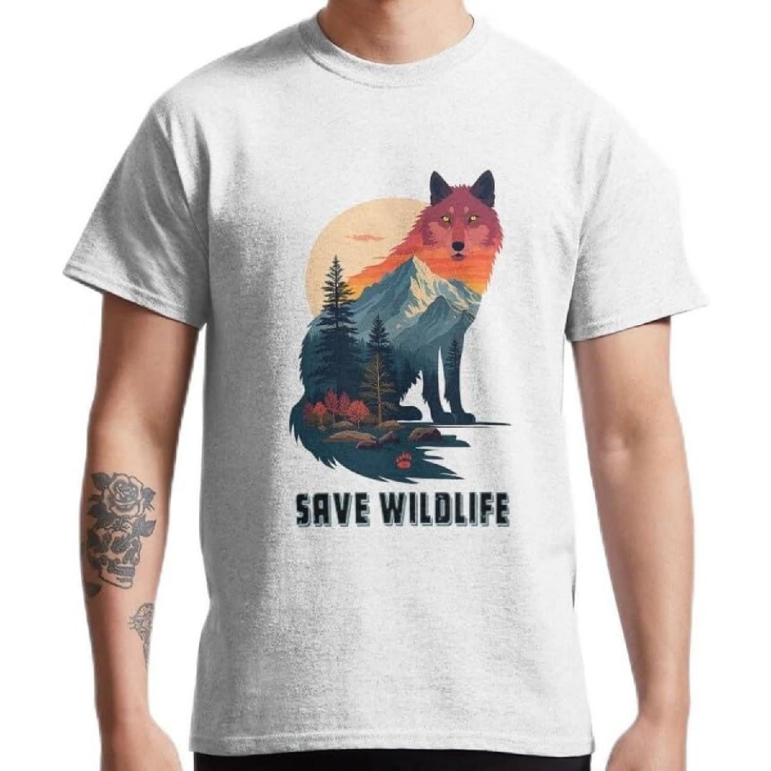 SaveWildlifeStylishComfortableDurableQuality T-Shirt Sweatshirt Hoodie Tanktop for Men Women Kids S