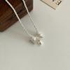 PANJBJ 925 Sterling Silver Mint Green Stone Necklace for Women Geometry Block Sweet Design Special Jewelry Gift Dropshipping