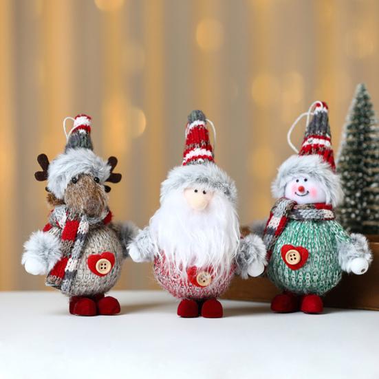 Vánoční přívěsek Santa Xmas Hanging Claus Sněhulák ve tvaru losa Ozdoba stromu pro slavnostní domácí dekorace