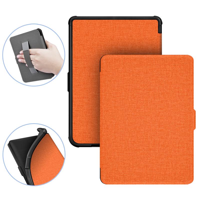 Compatible Kobo Clara HD Linen Texture Protective Leather Case for 2018 Model & Tolino Shine 3