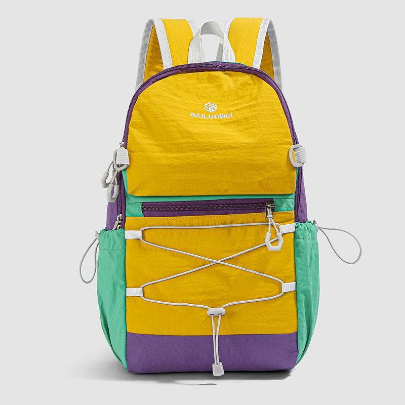 Schoolbag Contrast Color New Casual Light Riding Backpack Sports Hiking Outdoor Children's Travel Backpack