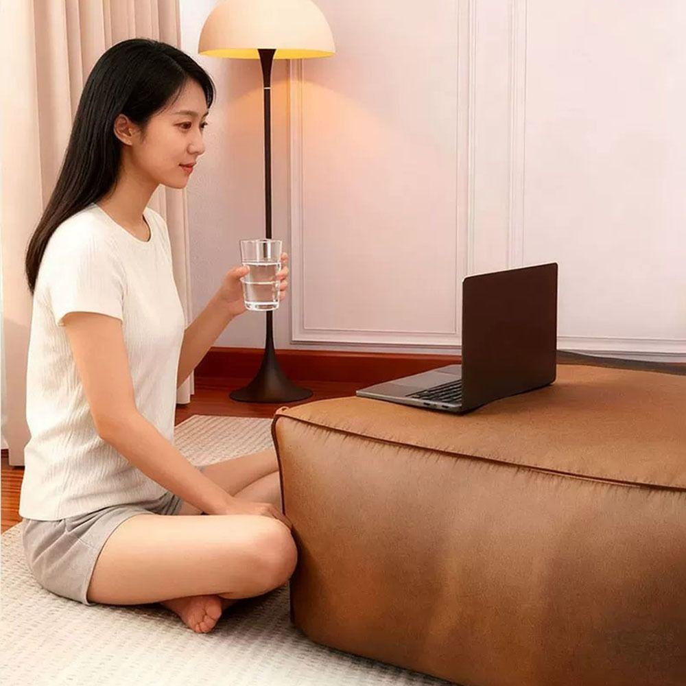 Sgabello contenitore in pelle PU Copertura impermeabile per pouf Ottomana contenitore riempibile Copertura per ripostiglio