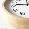 KATOMOKU muku clock 16 Hinoki Wall Continuous Second Diameter km-113HIRC Clock, Hand, 30.6cm (Radio-controlled)