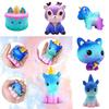 Unicorn Squishy Toy Slow Rising Stress Relief Pu Material White/silver Horn