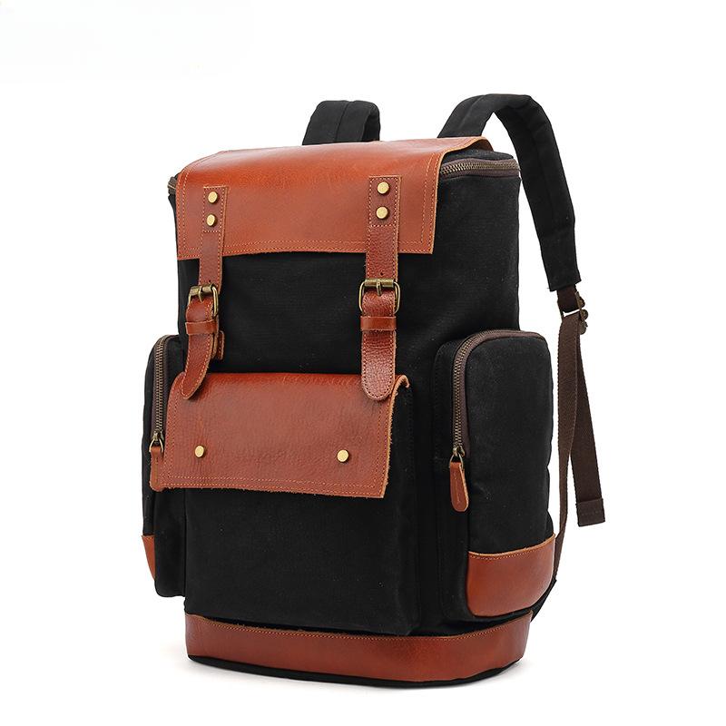 Backpack Men's and Women's Outdoor Sports Hiking Bag Canvas Travel Backpack Student Bag