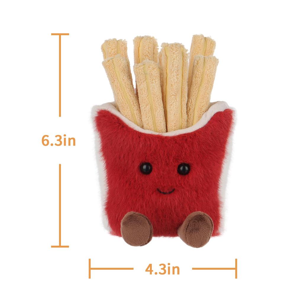 Apricot Lamb Fresh French Fries Plush Toy for Soft and Cute Stuffed Animal for Babies and Plush Fresh French Fries 17cm Children, Boys,