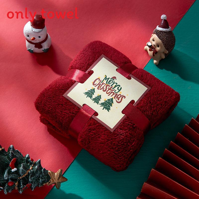 Christmas Santa Claus Towel Gift Set With Coral Fleece For Holiday Celebration