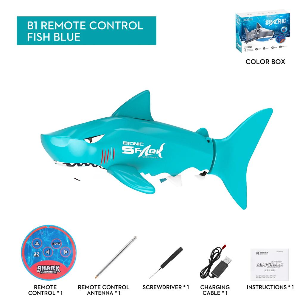 Rc Shark Spray Water Electric Whale Kids Toy Remote Control Dolphin Animal Bath Tub Pool Simulation Submarine Fish Swimming Game