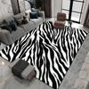 Modern Zebra Animal Pattern Carpet Mat Black White Striped Rug Minimalist Non-slip Large Area Home Decoration for Living Room