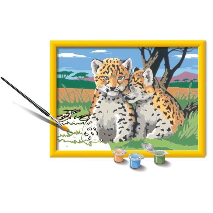 Creart kids 18x24cm petits léopards, kit de peinture par numéros numéro d'art, dès 9 ans, 25832, ravensburger