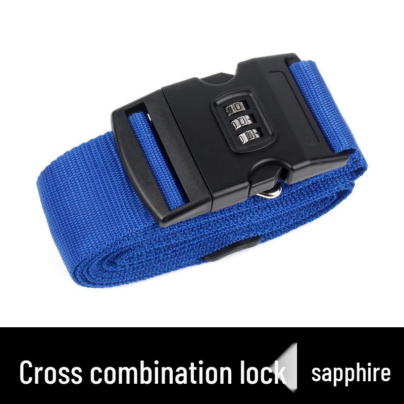 - Cross Packing Luggage Reinforcement Strap with Password Lock