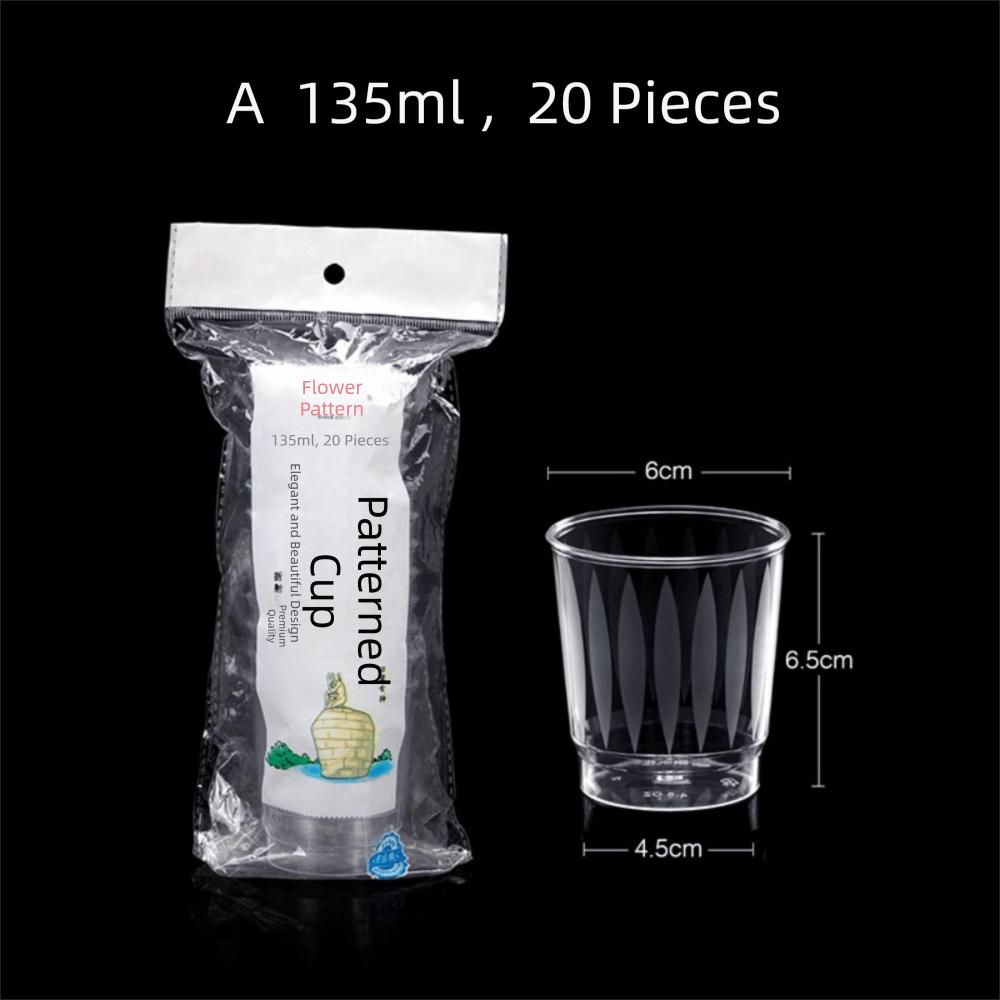 10/20pcs Clear Plastic Disposable Cups Mini Size Reusable Mousse Cup Disposable Tableware Plastic Transparent Cups Sweet Shop