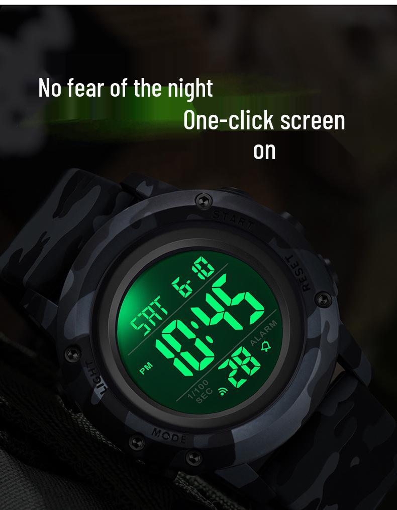 Sanda Youth Camouflage Luminous Multifunctional Waterproof Sports Watch