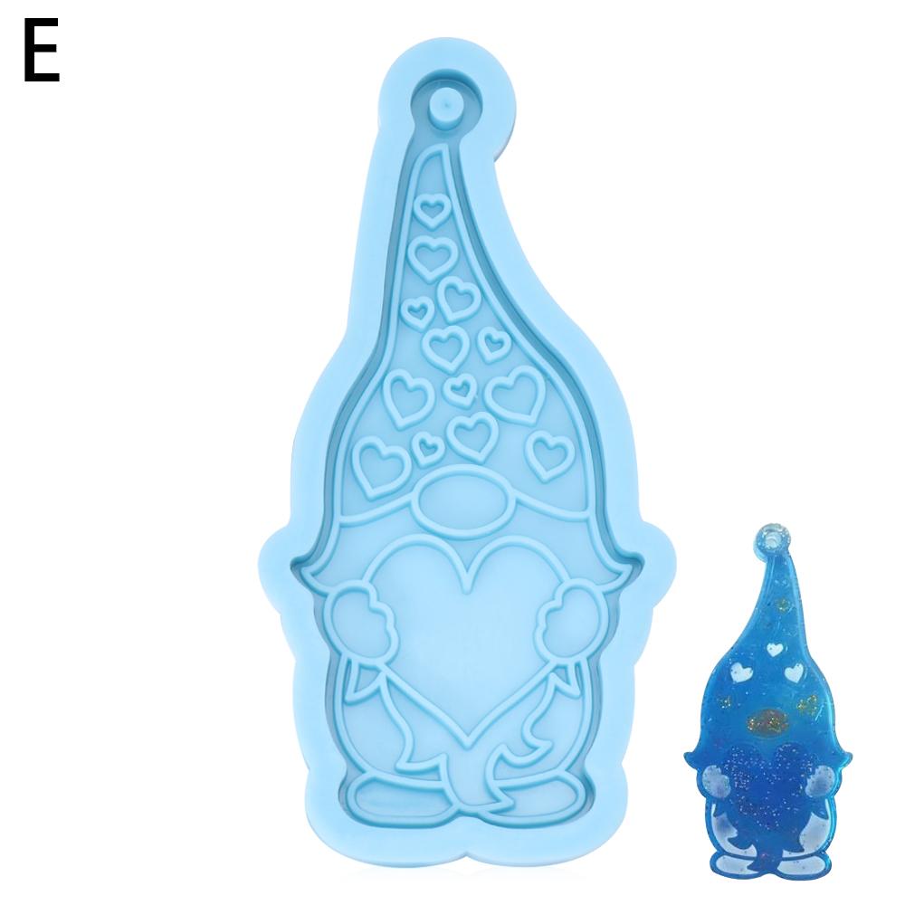 Christmas Silicone Mold Xtmas Tree Hanging Tags Keychain Pendant Mold Santa Claus Elk Resin Craft Mold Candy Chocolate Cake Tool