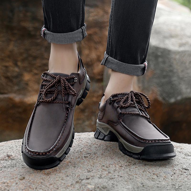 Handmade Casual Leather Shoes Men Comfort Driving Shoes Soft Leather Loafers Men Shoes Moccasins Tooling Shoes
