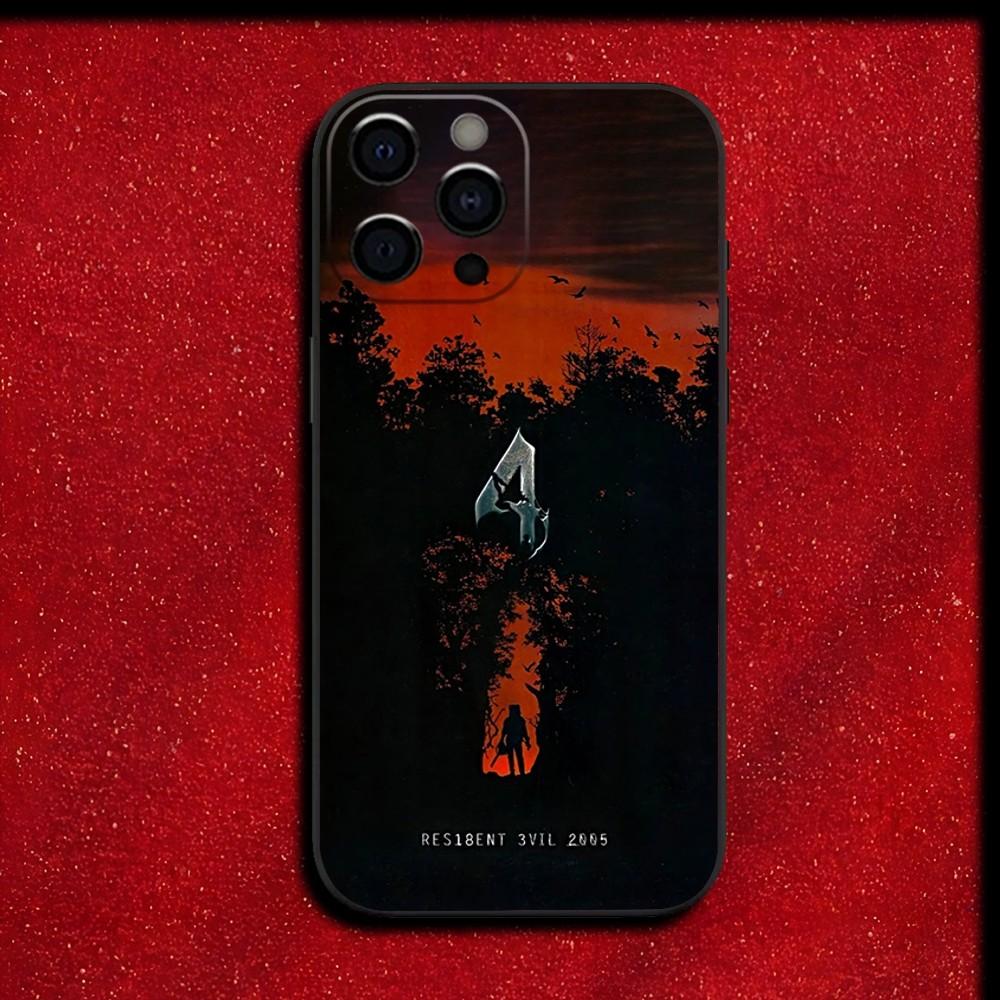 Game R-Resident Evil Phone Case For iPhone 16,15,14,13,12,11,Pro,X,XS,Max,XR,Plus,Mini Soft Black Cover