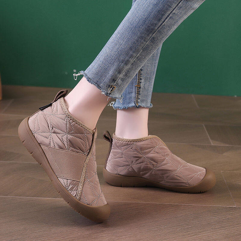 Fashion Simple Women Cotton Shoes Plush Warm Womens Snow Boots Lightweight Comfortable Women Casual Shoes in Winter Botines Para Mujeres