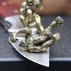 Animal Gorilla Brass Knife Beads Orangutan Paracord Bracelet Umbrella Rope Outdoor Survival Tool DIY Lanyard Pendant Accessories
