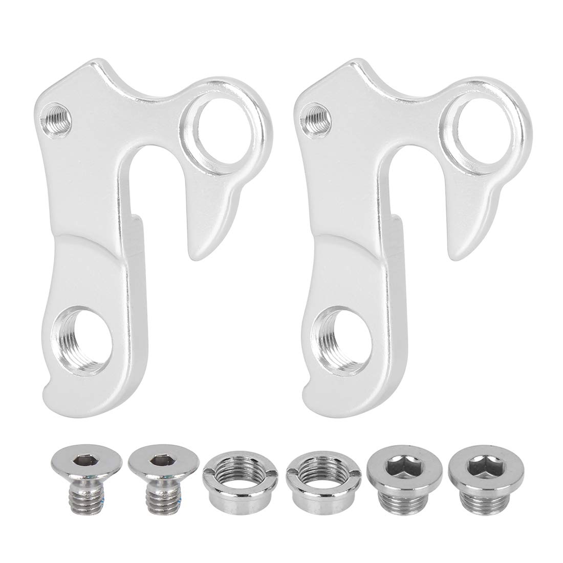 

X AUTOHAUX Bicycle Tail Hook Rear Derailleur Frame, Aluminum Alloy, Hanger Frame Gear Tail Hook, Compatible with Giant, ATX, 2 Pieces