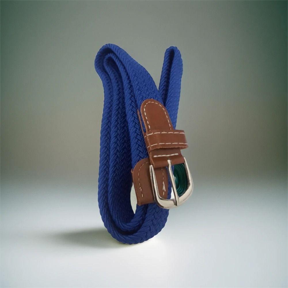 Knitted Thin Woven Belt Canvas Stretch Waist Belts Fashion Elastic Waistband  Climbing