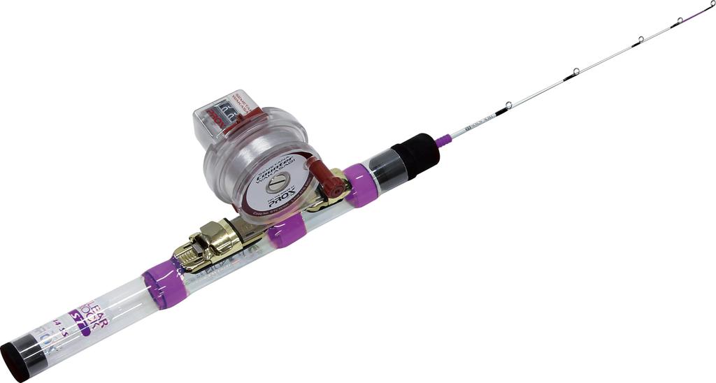 Smelt-specific rod and reel set, PROX Clear Lock ST Set 2 (Counter) SS (Grape) + reel CRSTS442SSC