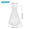 PATIKIL 250ml Plastic Erlenmeyer Flask with Screw Cap, 2-Piece Narrow-Neck Erlenmeyer Flask for Laboratory Use, Clear