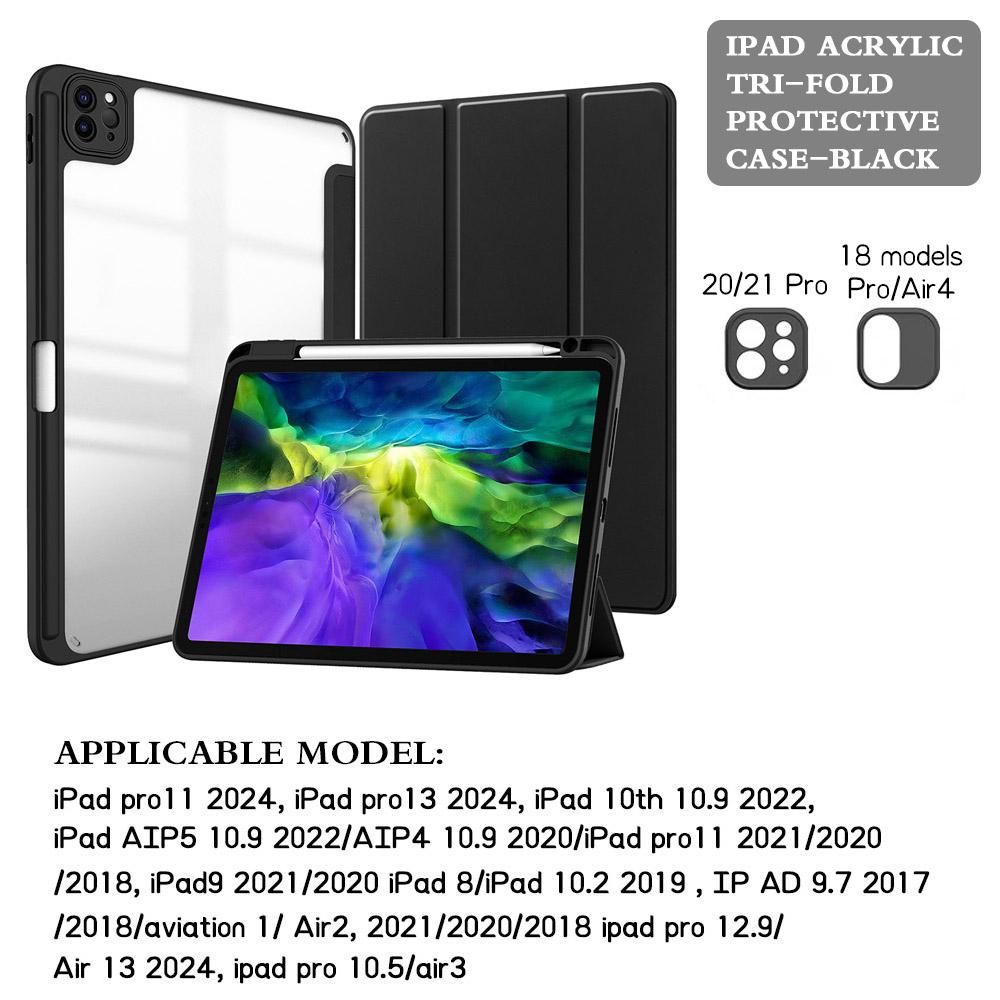 With Pencil Holder Case For iPad Pro 11 12.9 9.7 Cover iPad 10.5 10.2 Air 4 5 10.9 10th 11th 9th 8 7th Gen Mini 6 Capa