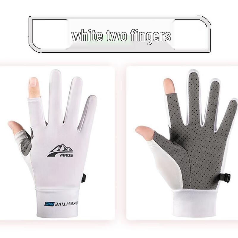 Ting Le Unisex Ice Silk Sun Protection Gloves