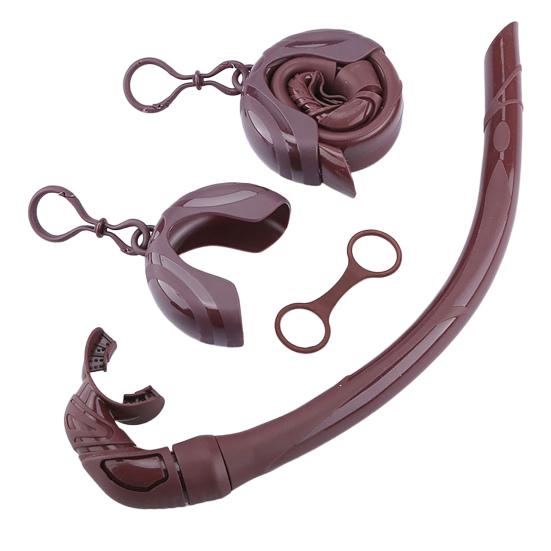 Snorkel Tube Collapsible Ergonomic Mouthpiece Comfortable To Use Quick Release High Stability Oxygen Supply with Compact Storage Case Roll Up