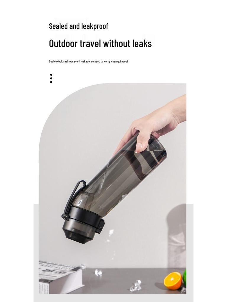 High-Capacity Flavored Tritan Water Bottle Set with Aroma Ring - Heat Resistant and In Stock