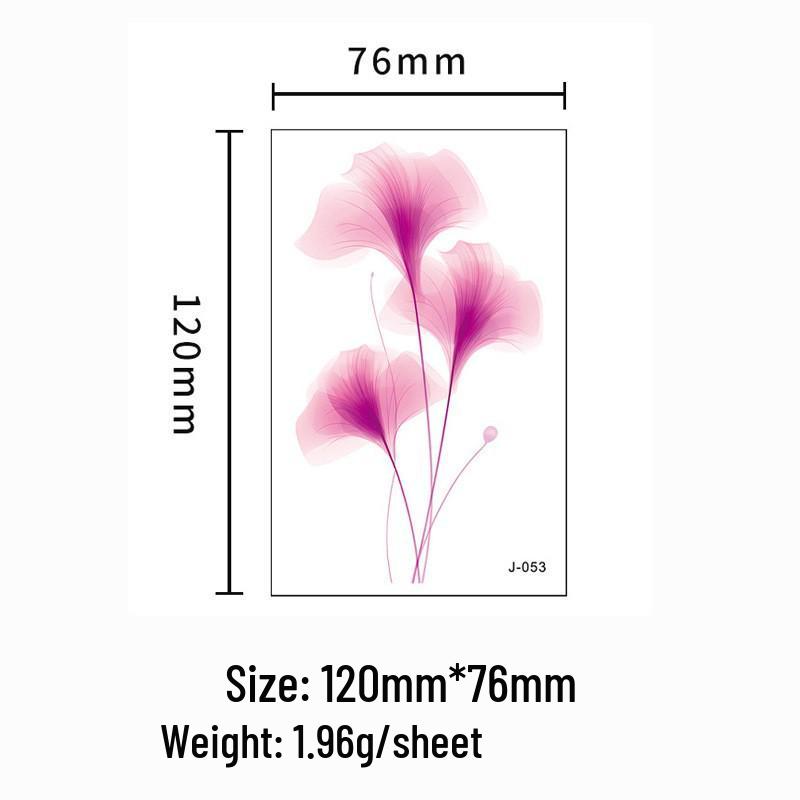 Aquarell Blumen Temporäre Tattoos: Wasserfest, Schweißfest, Langanhaltend für Fotografie, Handgelenke, Knöchel