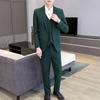 Korean Style Slim Fit Men's Three-Piece Business Suit for Teenagers
