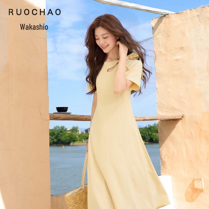Sancai Plus Size Summer A-Line Ribbon Waist Dress L