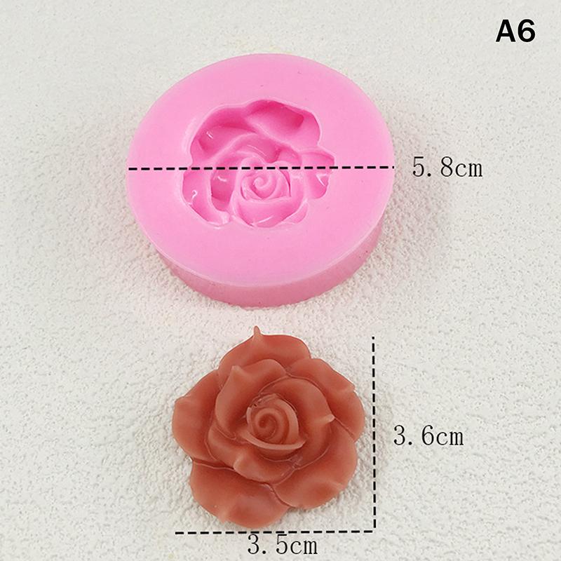 1Pc 3D Rose Design Silicone Mold - DIY Tool For Chocolate Cake Fondant Wedding Cake Baking Flowers Soap Decorating Craft