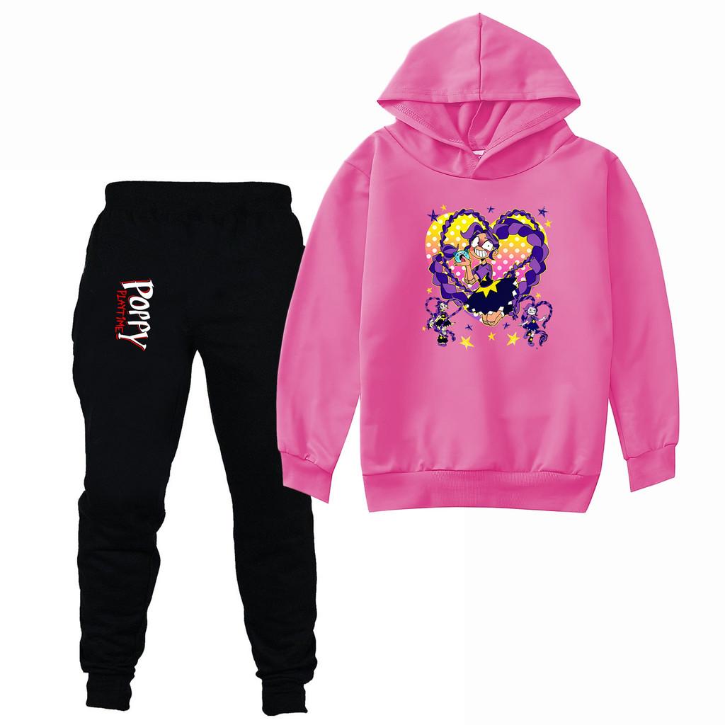 4142 Kids Girls Lily Lovebraids Print Long Sleeves Hoodies Pants Clothes Set