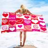 Valentine's Day Large Beach Towel for Adults and Lightweight Pool Towels Quick Dry Beach Towel Water Absorbent Towels for Travel