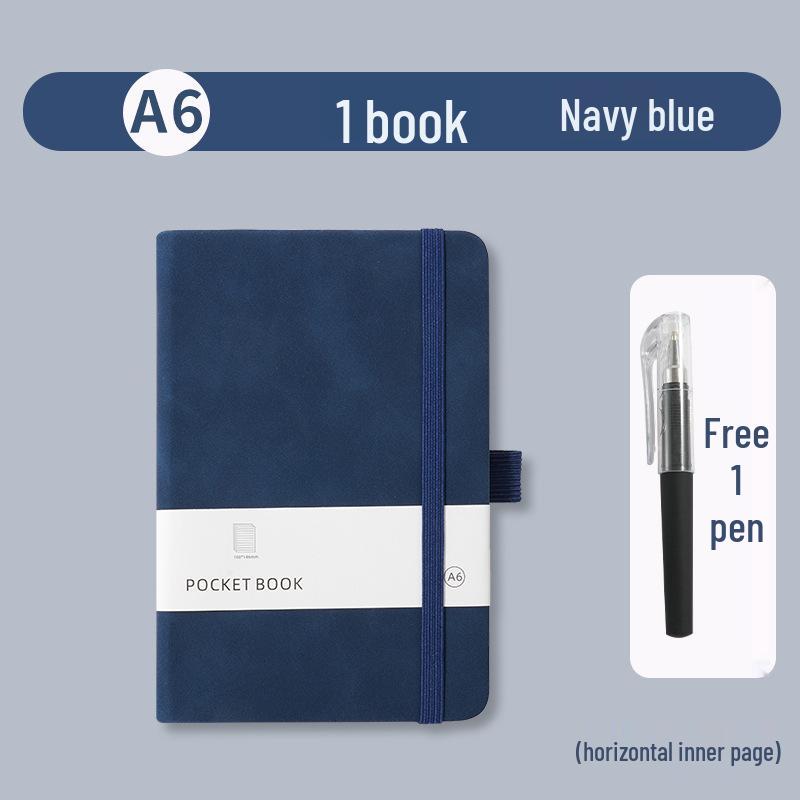 A7 Portable Leather Pocket Notebook with Elastic Band