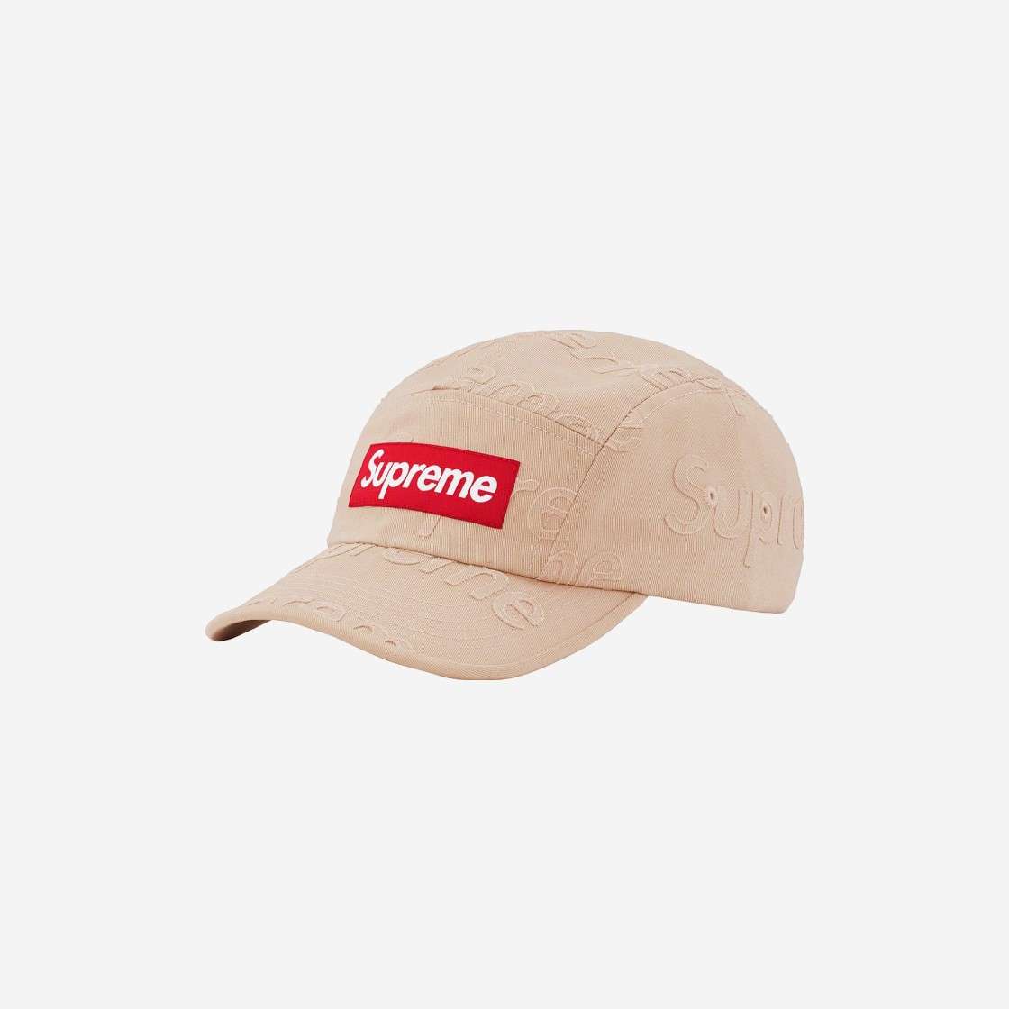 

Саржевая кепка Supreme Lasered Camp Tan 23SS -