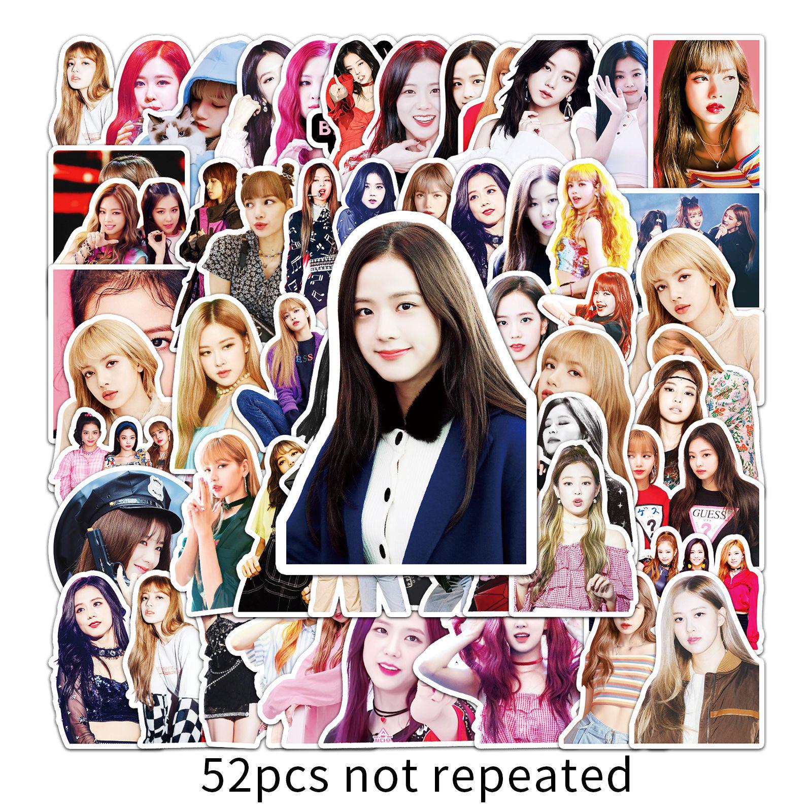 52 BLACKPINK Graffiti Stickers - Waterproof Decals for Suitcases, Scooters, Laptops & Guitars