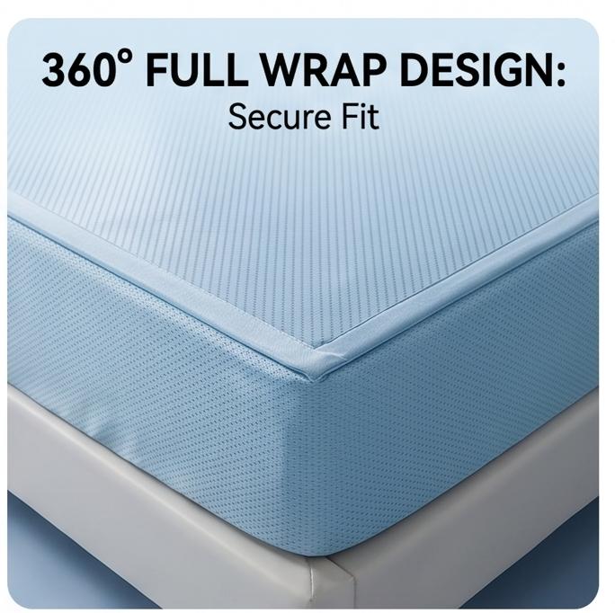 Premium Wasbare IJszijde Koelende Bedmat Ademend Huidvriendelijk Passend Plat Meerdere Kleuren Voor Hete Zomer Slaapkamer Slaap
