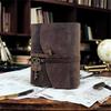 Antique Leather Bound Journal with Key Lock | Handmade Vintage Diary