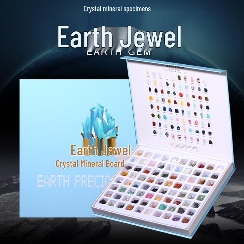 Children s Gift Box: 100/200 Natural Earth Gemstones, Crystal Mineral Specimens, and Agate Ornaments