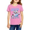 Fashionable Round Neck Short Sleeve Work Clothes Printed Tops For KID Summer Tops