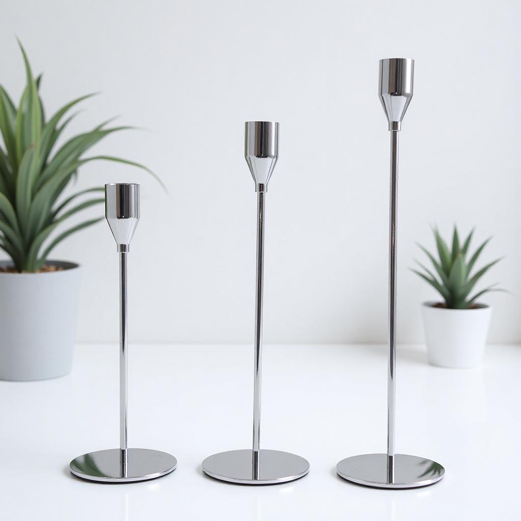 European Metal Plated Candle Holder for Weddings and Dining Table Decor